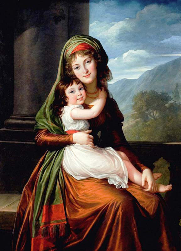countess von schoenfeld with her daughter